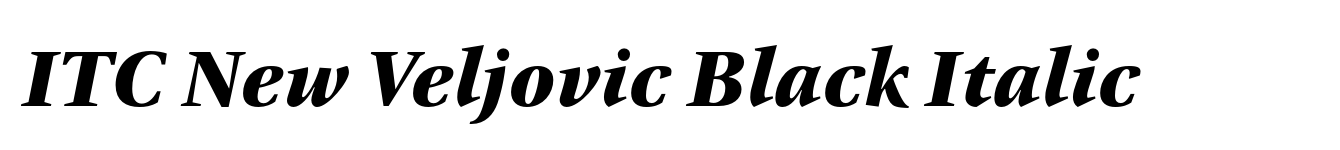 ITC New Veljovic Black Italic